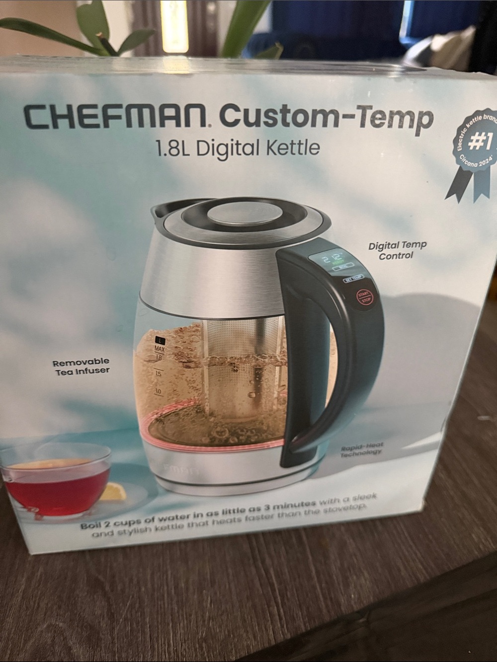 Custom-Temp 1.8L Digital Kettle - Black/Silver